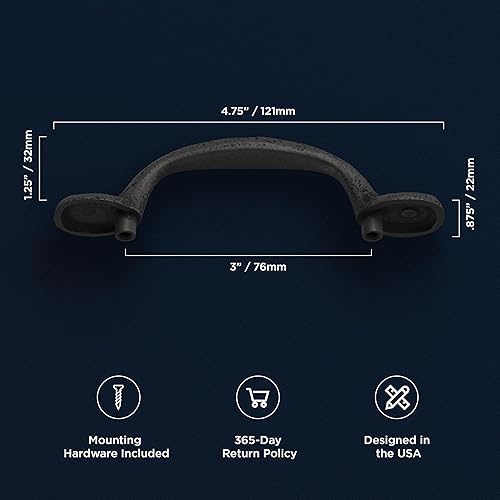 Miniatura 8 de Hickory Hardware 1 paquete de tiradores de gabinete de cocina de núcleo sólido, manijas de gabinete de lujo, herrajes para puertas y cajones de
