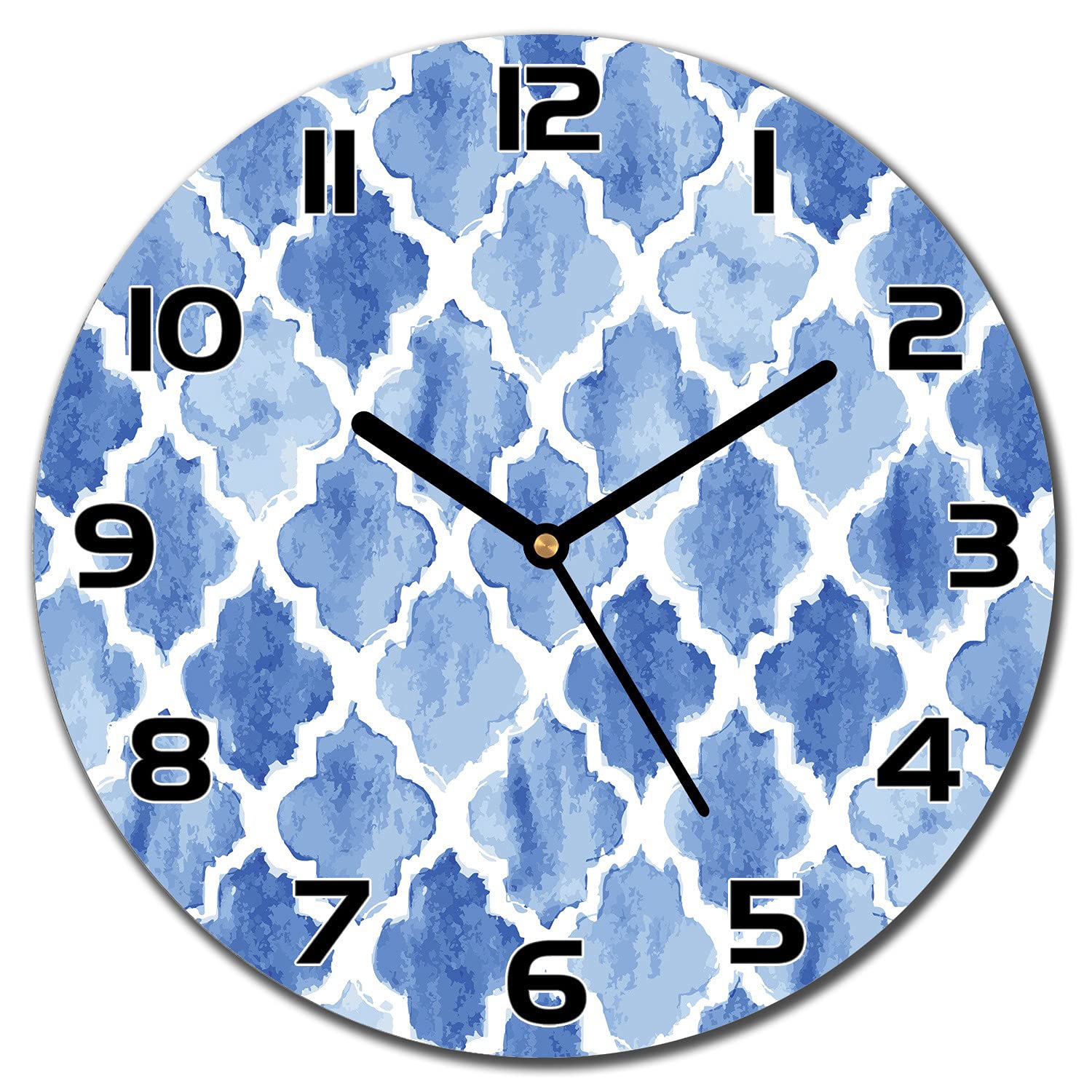 Horloge en verre incassable 30 cm cuisine salon lisible
