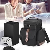 Vista 7 de LoDrid Game Console Carrying Case Compatible with Xbox Series X, Storage Travel Case with Multiple Pockets for Controllers, Cables, Portable Hard