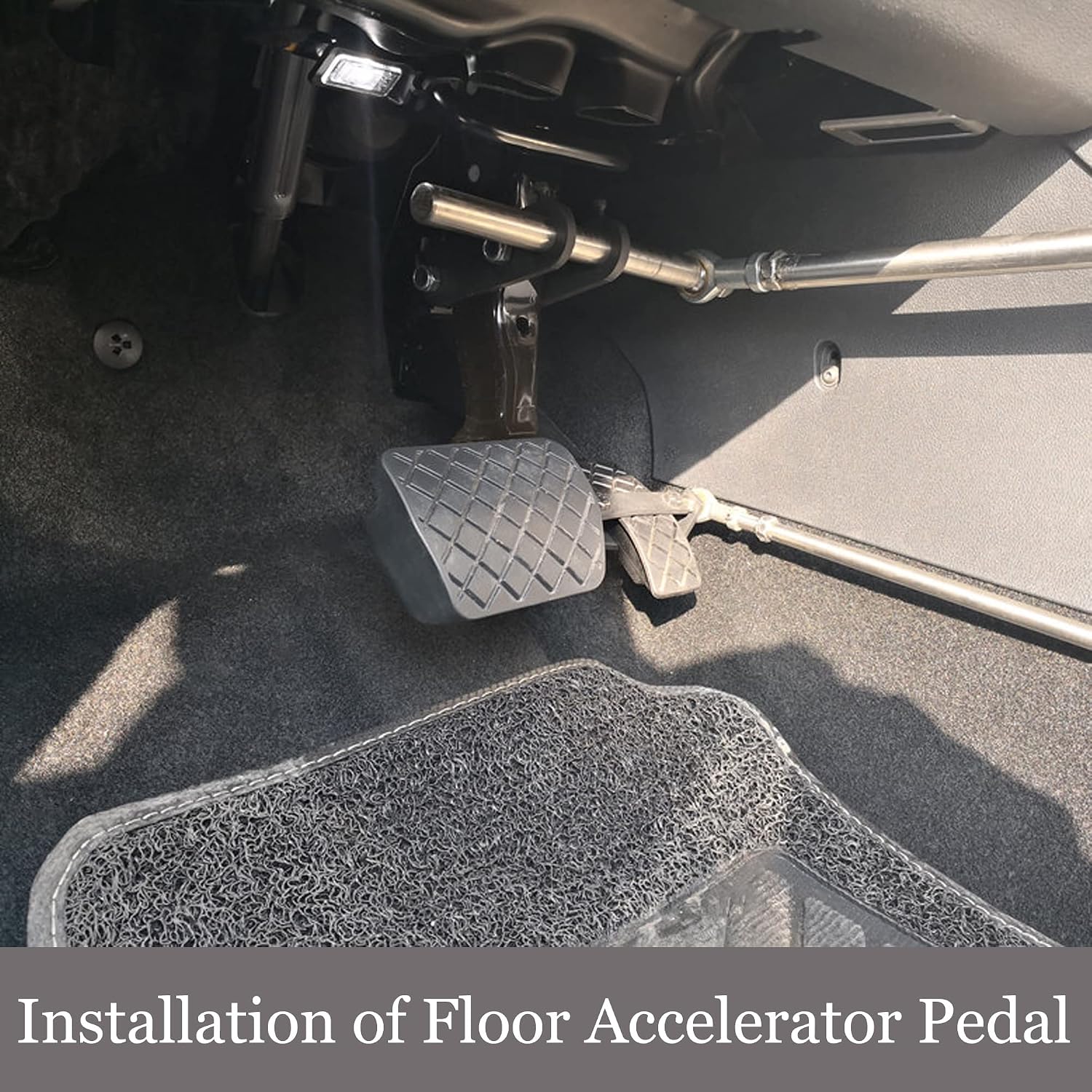 Hand Controls for Disabled Drivers Handicap Driving Hand Controls Driver Aid Equipment/Brake Pedals Assist High-end Device Kit with Steering Wheel Spinners (hand control for disabled drivers black)