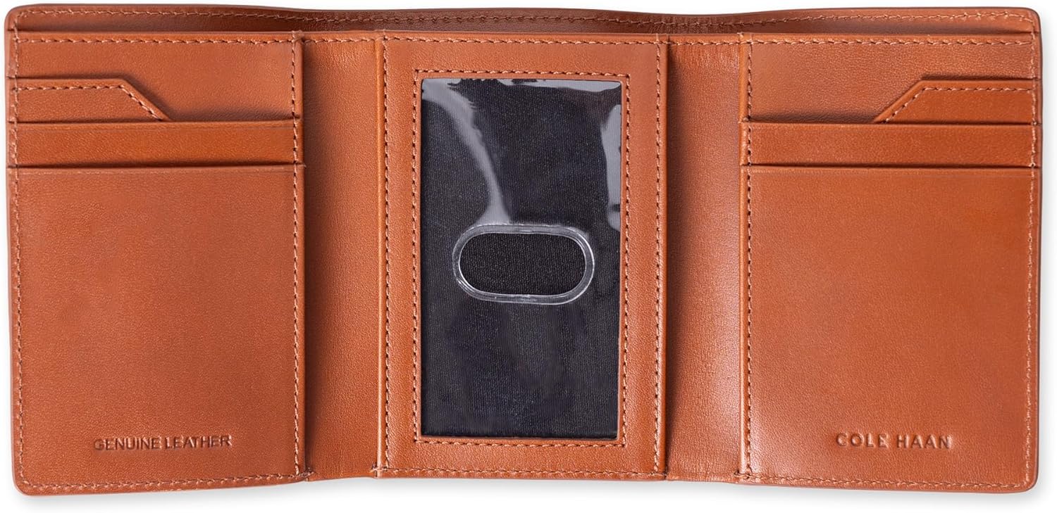 Cole Haan Men’s Leather Compact Trifold RFID Wallet - Image 2