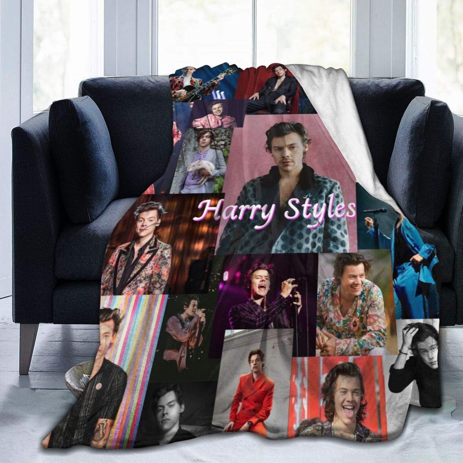 Fnigst Pillow Singer Blanket Ultra-soft Micro Fleece Blanket Soft and Warm Digitally Printed Blanket Flannel Blanket Christmas Birthday Present Present 60X50 Inch