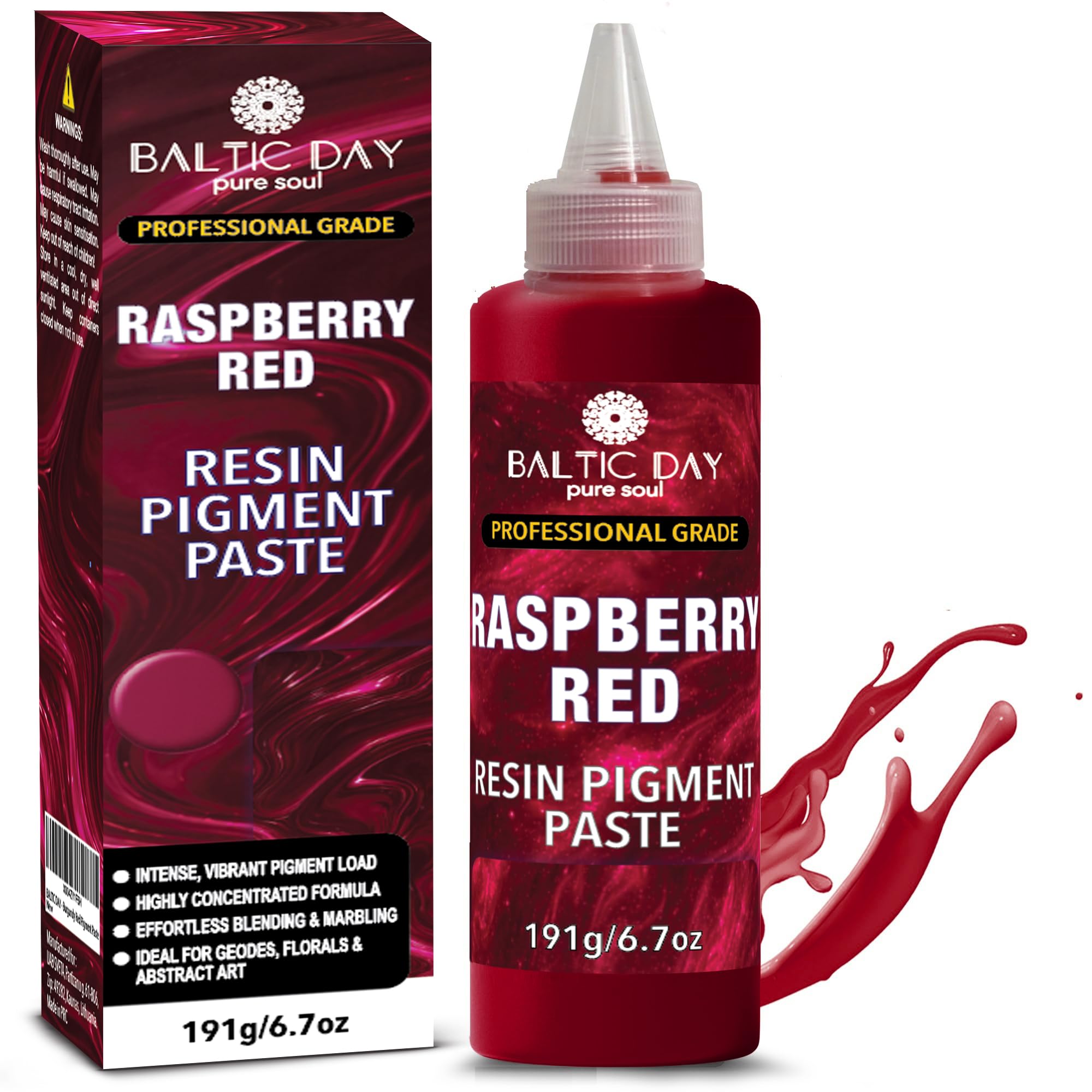 Pâte pigmentée rouge bordeaux colorant résine époxy BALTIC DAY