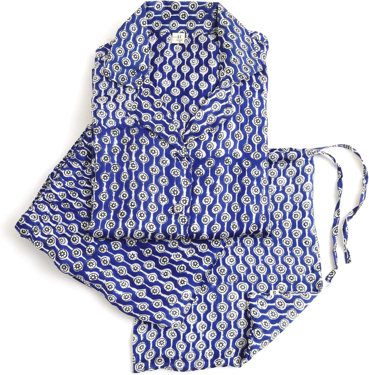 Huar Women’s Premium Silk Pajama Set - Floral Print Button Down Nightwear, Luxury Lightweight Pure Silk Loungewear Set - Image 7