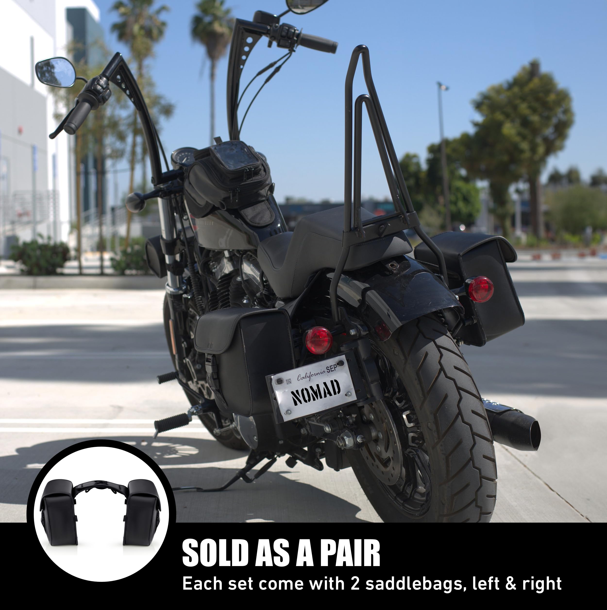 Powersports Saddle Bags Nomad Leather Motorcycle Saddlebags Quick