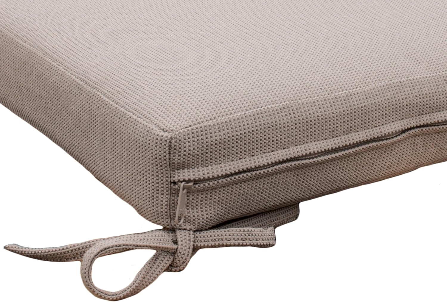 Tommy Bahama Sunbrella® Fabric 1-Piece Outdoor Knife Edge Dining Chair Cushion, 17" W x 17" L, Bamboo Bay Sand