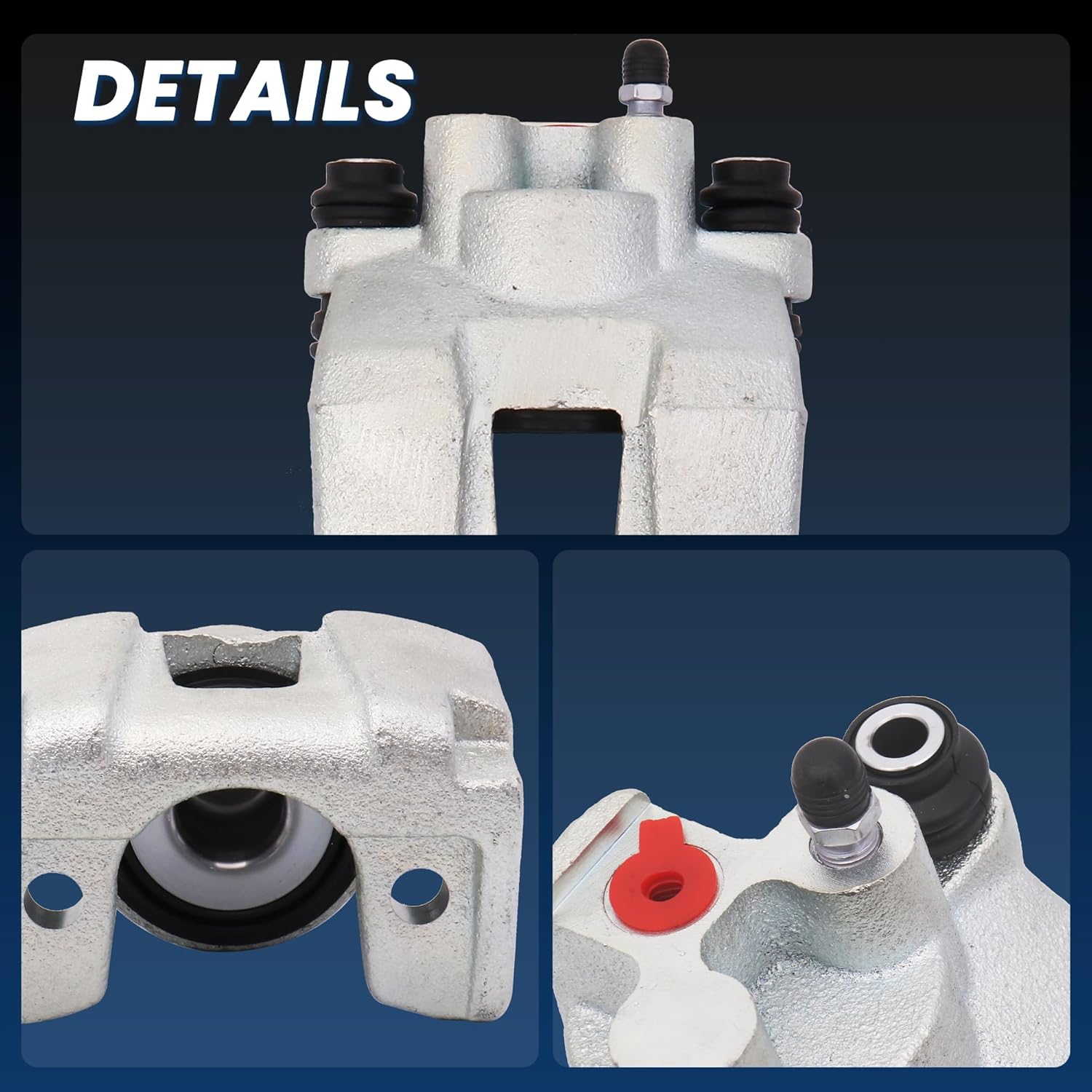 2PCS Rear Disc Brake Caliper Assembly w/o Bracket Compatible for 2001-2010 Ford Explorer / 2003-2006 Jeep TJ Wrangler / 2001-2010 Mercury Mountaineer 18-4755 18-4754