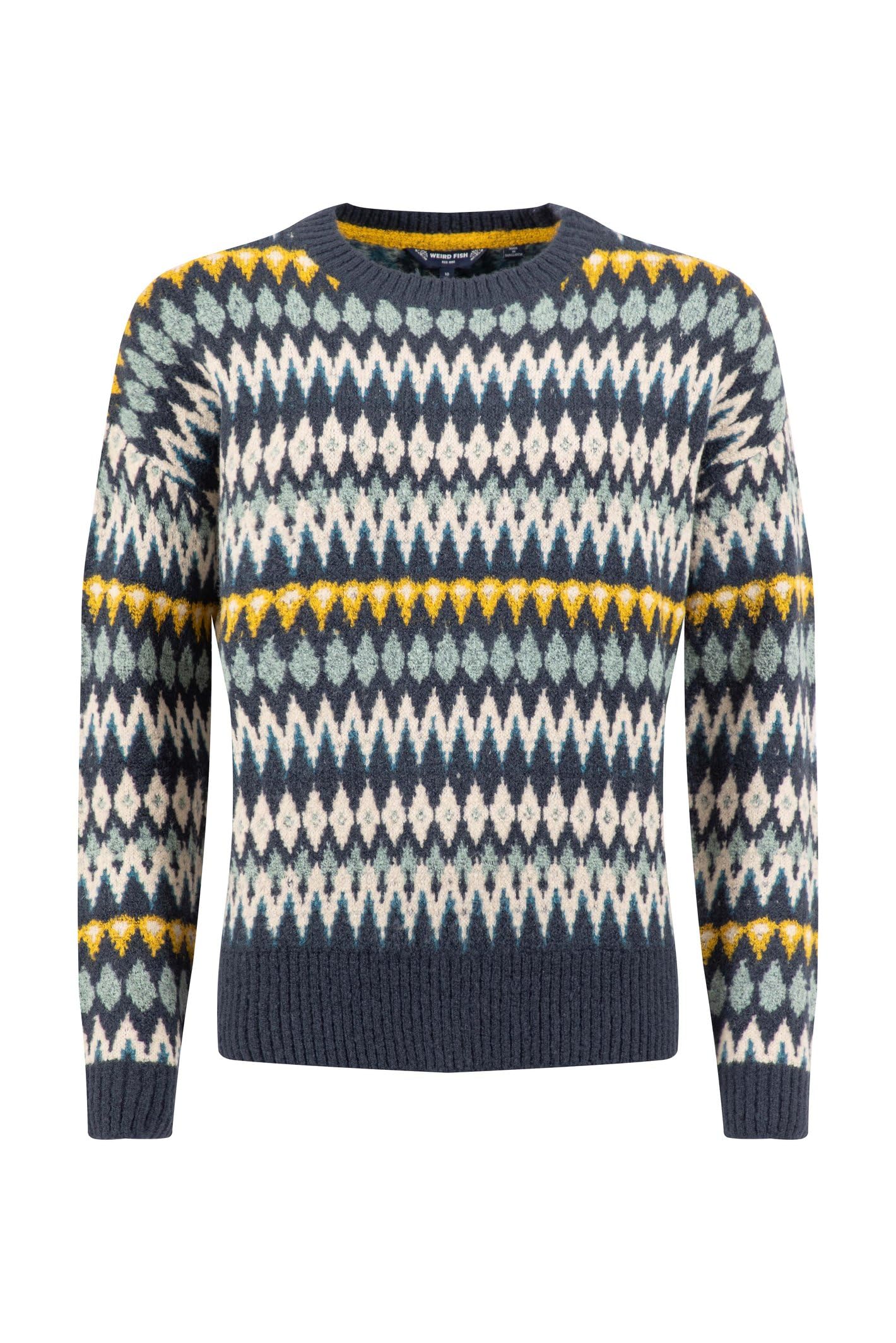 Ella Womens Fair Isle Crew Neck Jumper -
