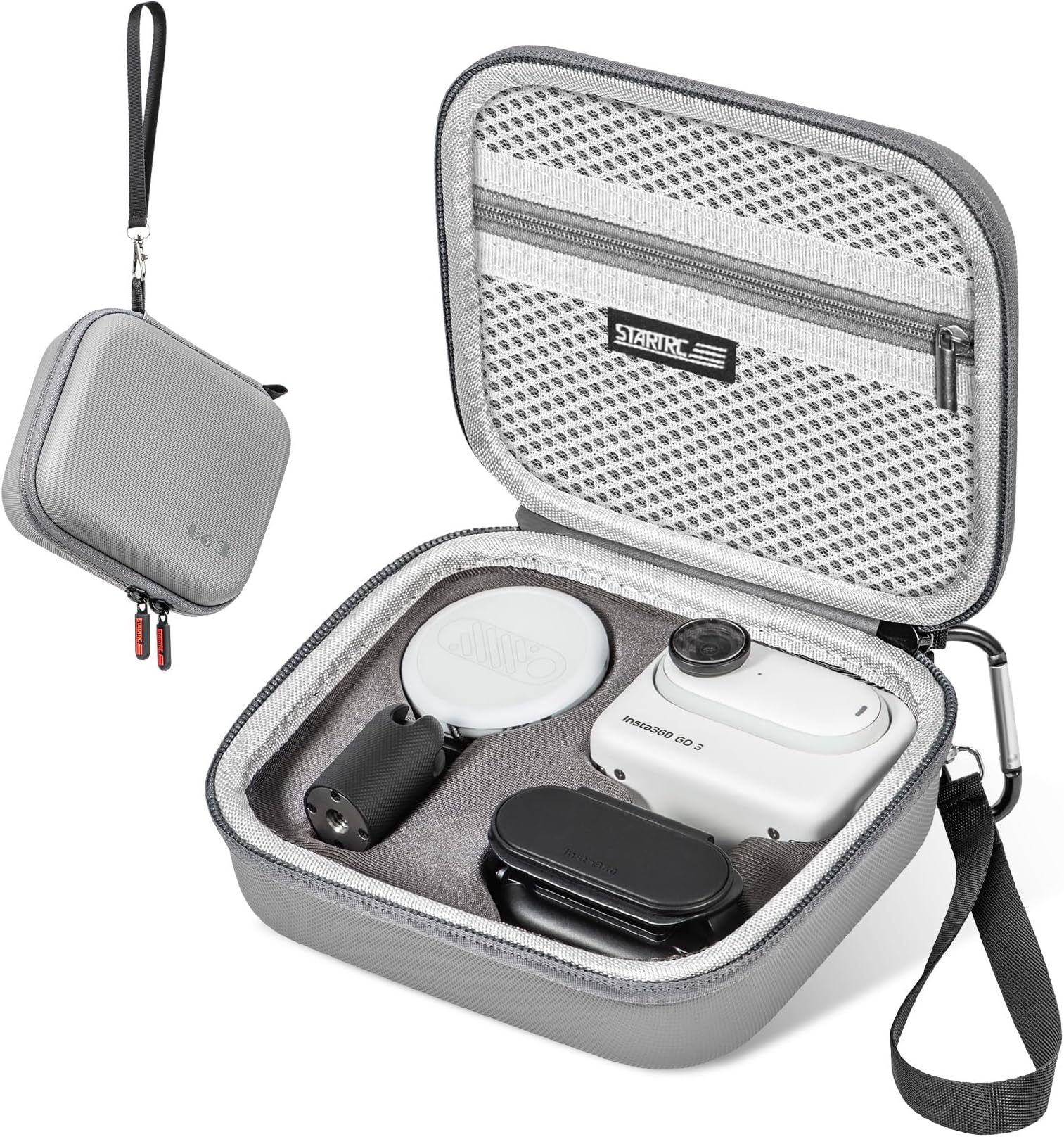 Carrying Case for Insta360 GO 3 Action, Hard Shell Protective Case for Insta360 GO 3 Action Camera Accessories Combo