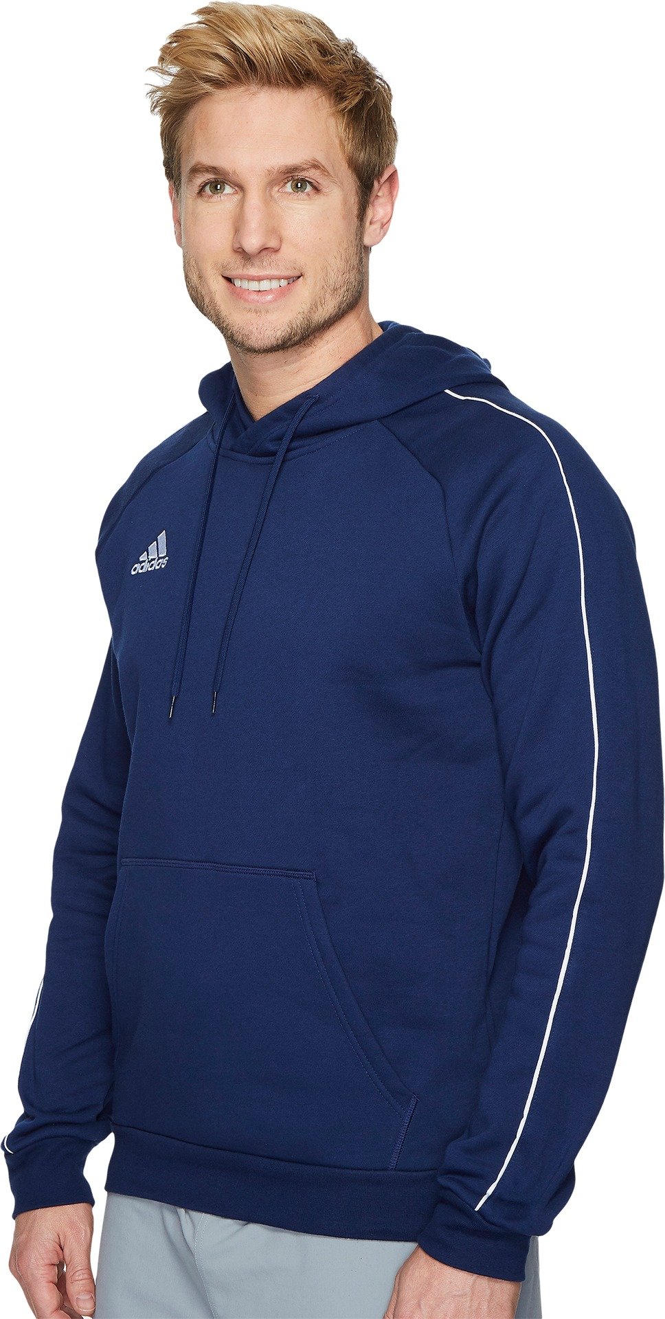 adidas Męska bluza z kapturem Core18 Ciemnoniebieski/biały S