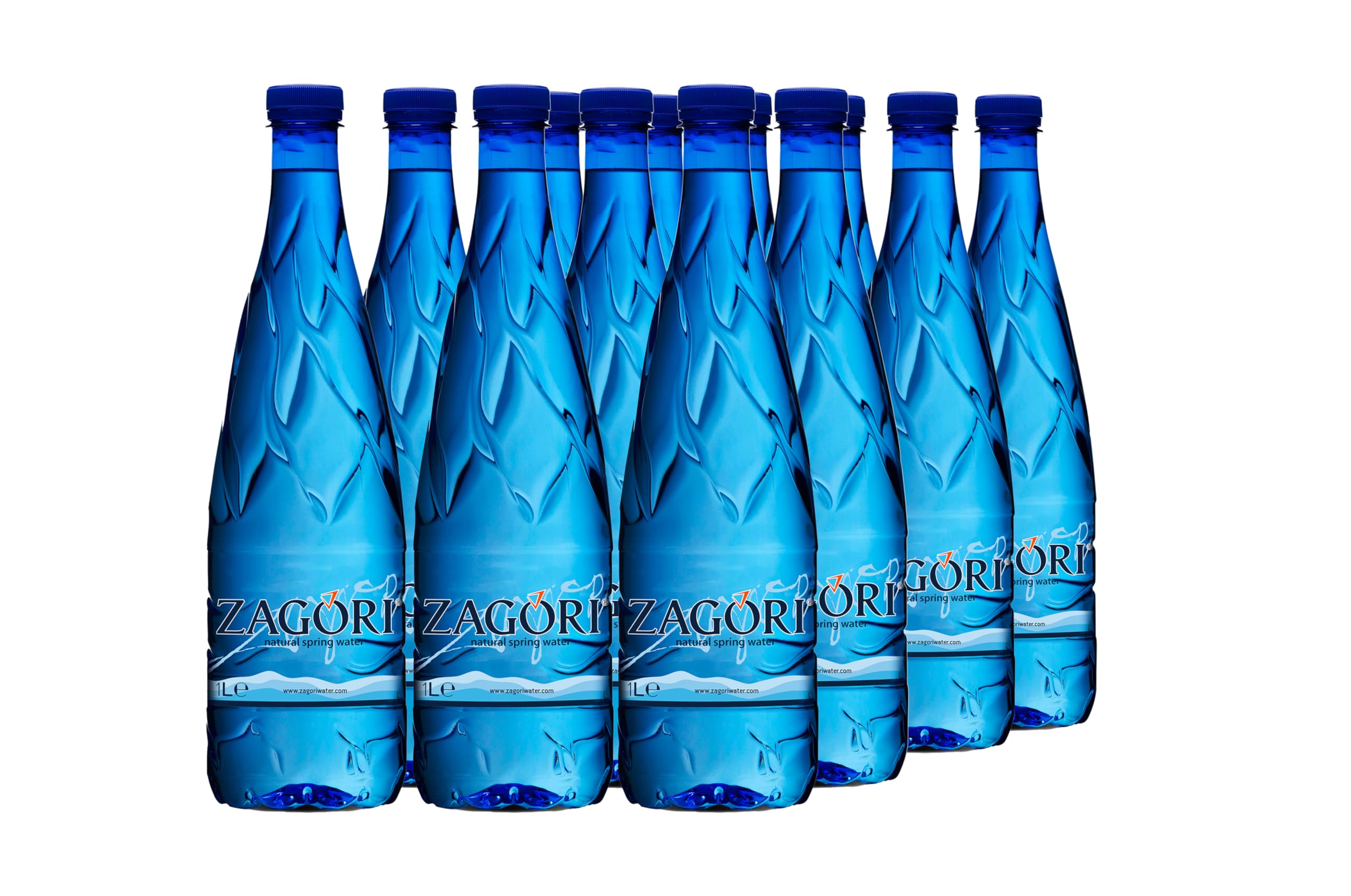 Zagori Spring Water - Slightly Alkaline Bottled Water, 7.8pH Level, From the Mountain of Northen Pindos, Greece, Case of 12 x 1LT Plastic Bottles