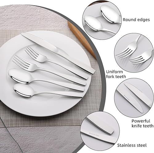Miniatura 5 de Ggbin Juego de cubiertos de acero inoxidable de 40 piezas, servicio para 8