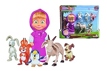 Masha and the Bear Simba Masha And Her Animal Friends Toyset