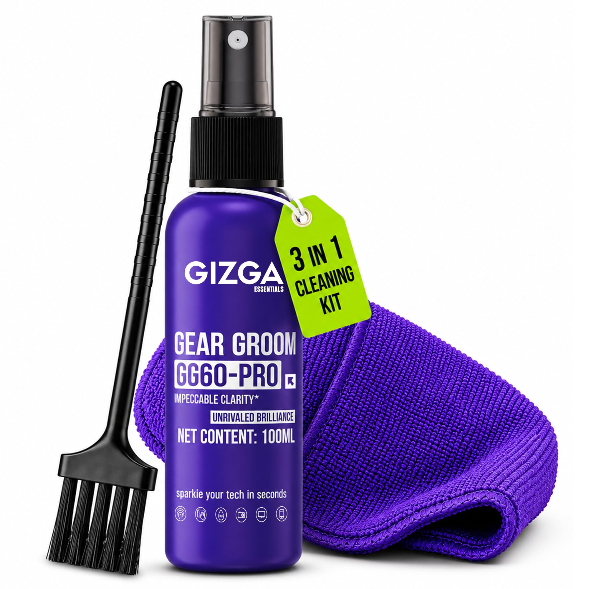 Gizga Essentials 3-in-1 Laptop Cleaning Kit for Mobile, iPhone, Airpods, Keyboard, Screen Cleaner -100ml-image-21