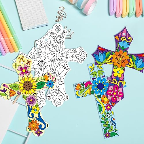 Miniatura 4 de CY2SIDE 60 piezas de decoración de cruz mexicana para decoración de Pascua, kit de arte mágico para la escuela bíblica, crucifijo mexicano,