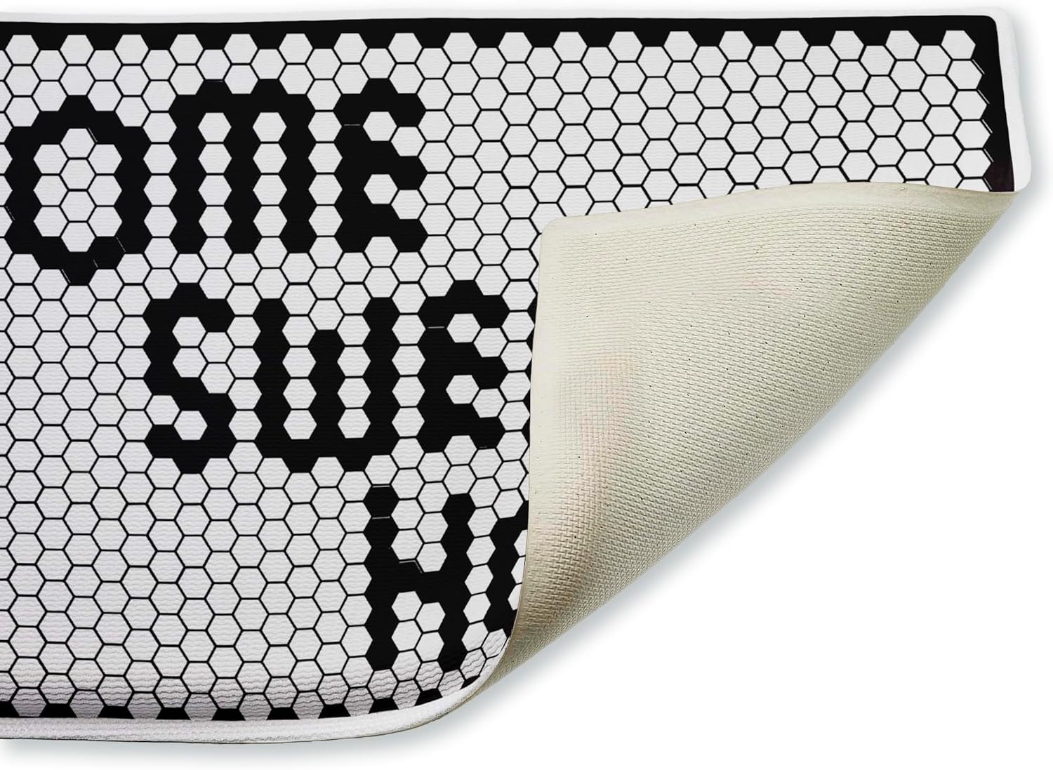 Stupell Industries Sweet Home Mosaic Pattern Plush Bathroom Mat & Bath Rug, Soft Quick-Dry Non-Slip Bathroom Rug with Recycled Foam Cushion, Geometric Tile Pattern Design by Elizabeth Medley, 18"x30"