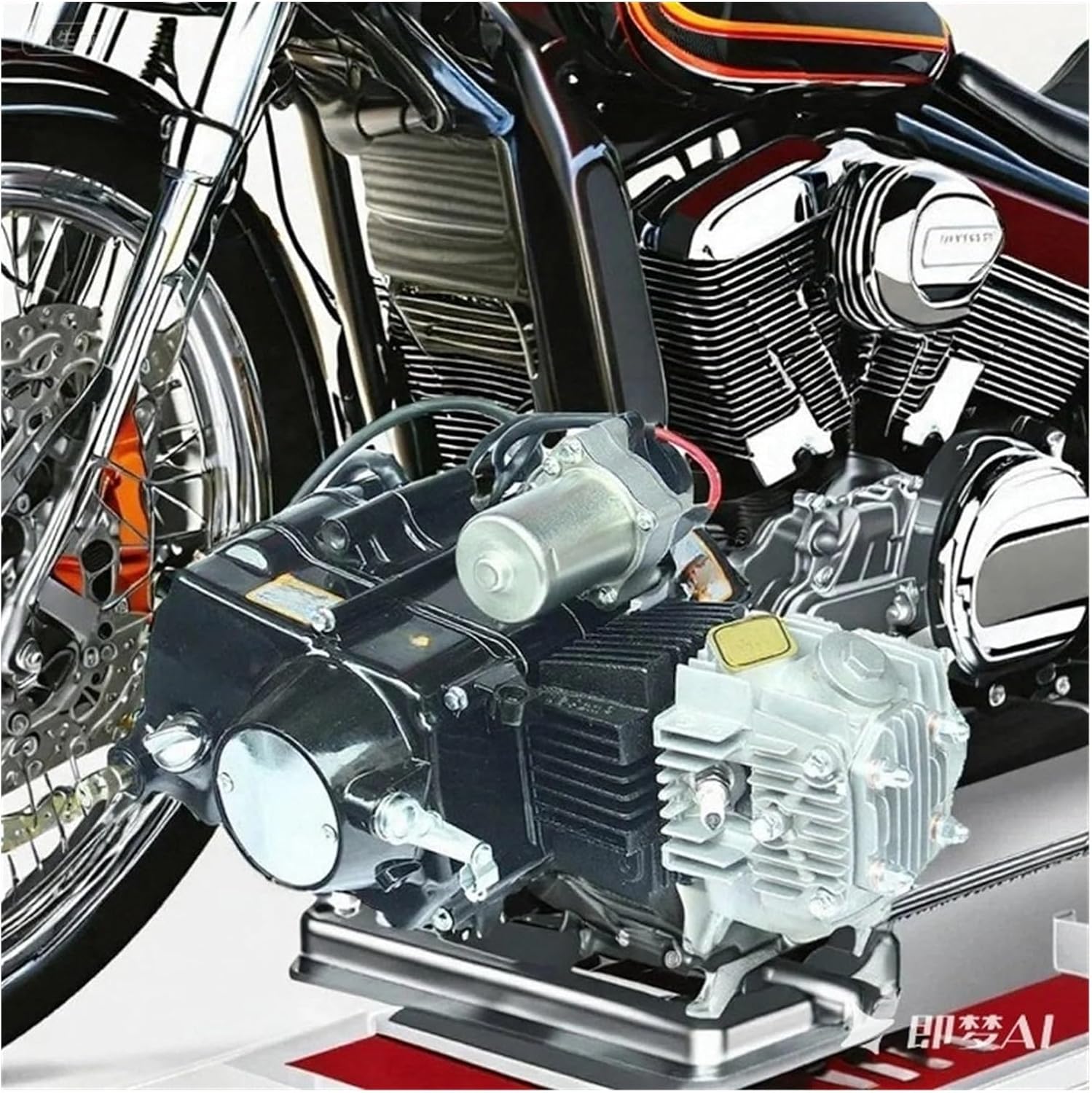 【関税込み】110cc 125CC 4ストロークエンジンに対応。CDI点火、手動クラッチキック、電動スタート付き。オートバイピットバイクまたはダ