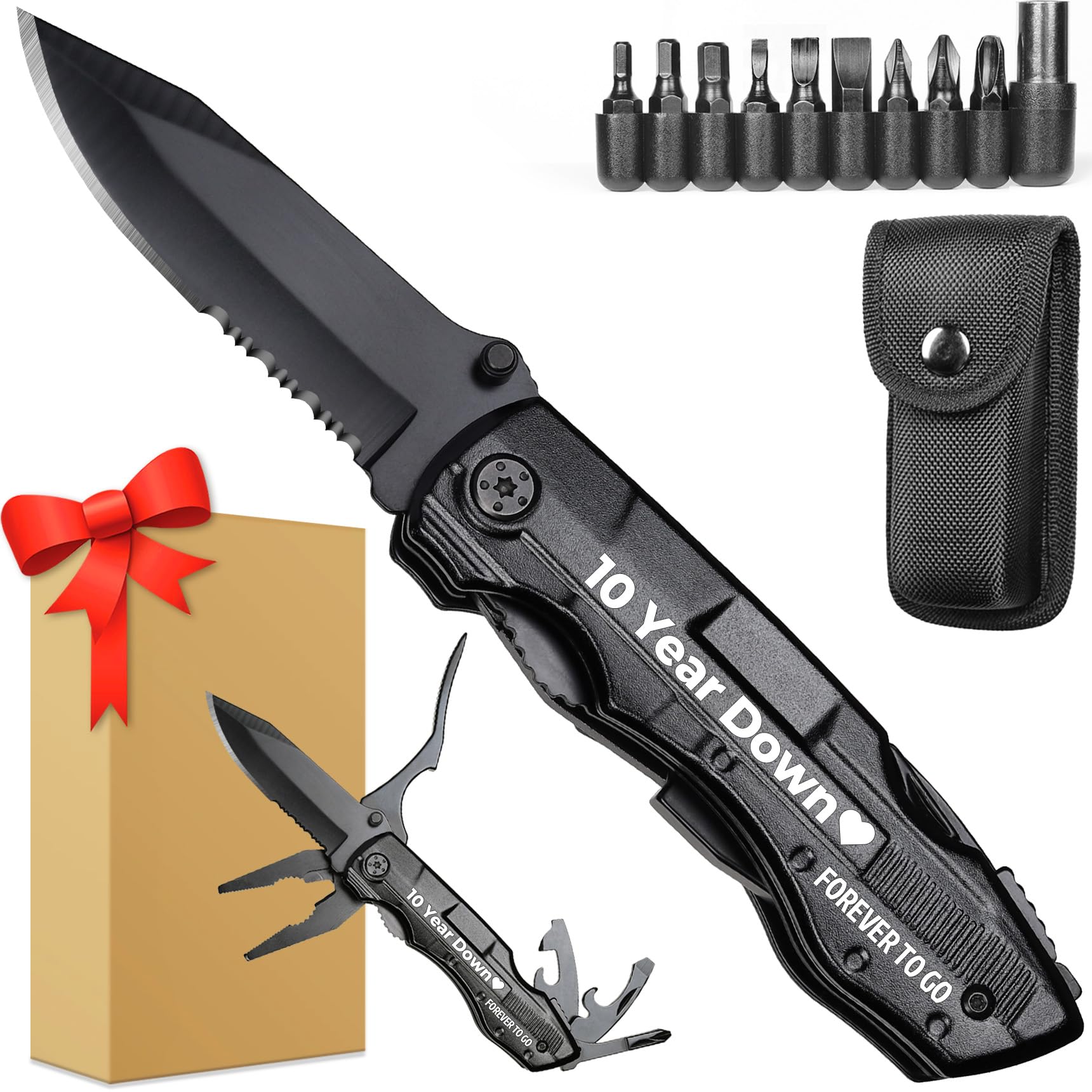 ONEAGE 10 year anniversary multitool knife with nylon pouch