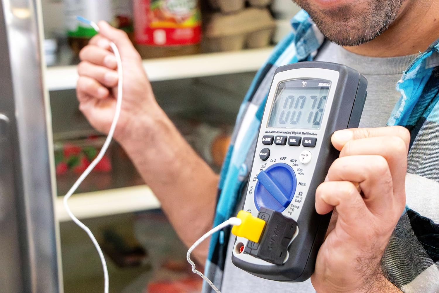 Westinghouse 1000V True RMS Auto-Ranging Multimeter with Backlight and MAX/MIN; Measures Voltage Current Resistance Capacitance Frequency Temperature; 2-Year Warranty; Professional & DIY Use