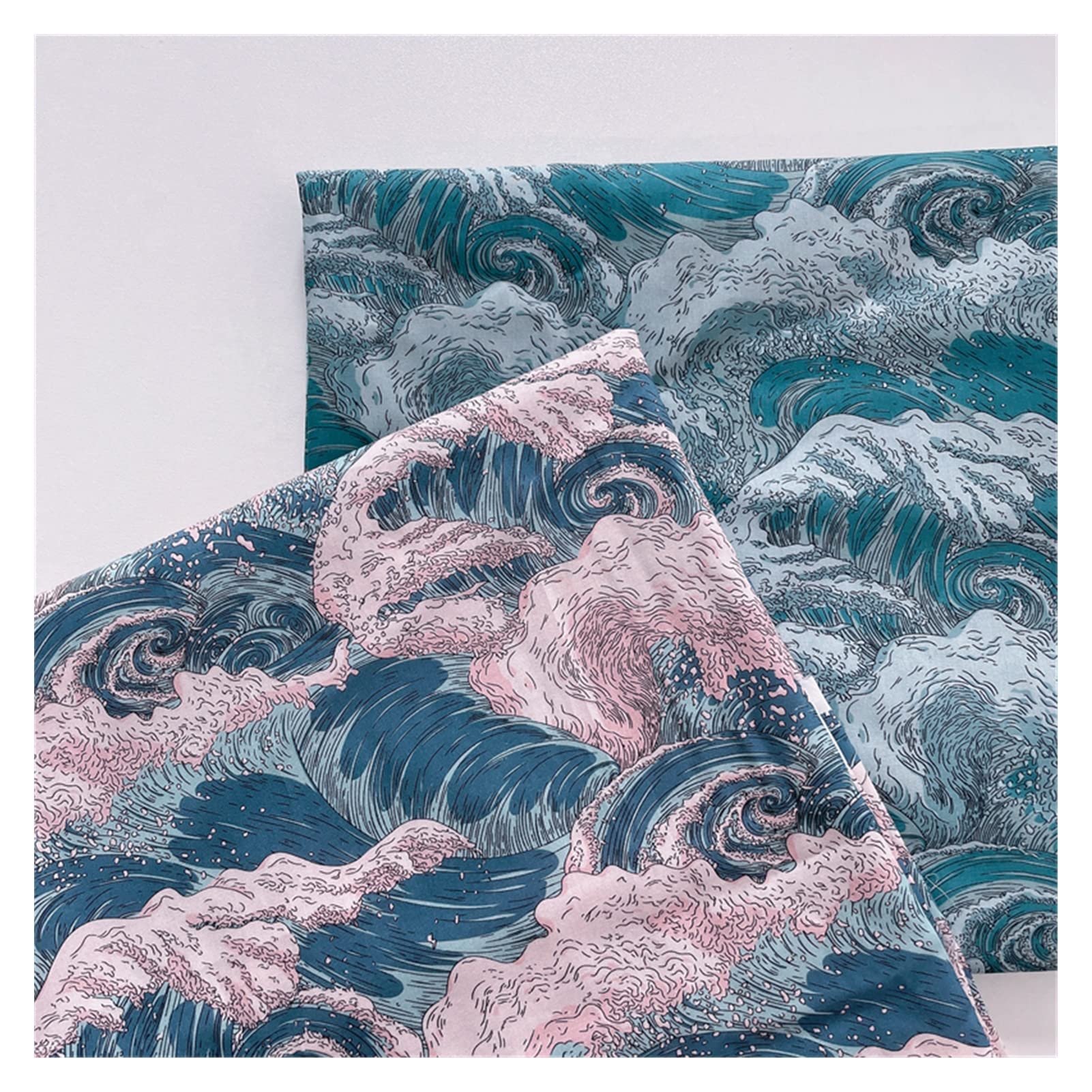 50x145 cm de Tela Poplin de algodón for niños de Vestidos de Tela de Costura Bricolaje Medidor Hecho a Mano Telas (Color : Blue 50x145cm)