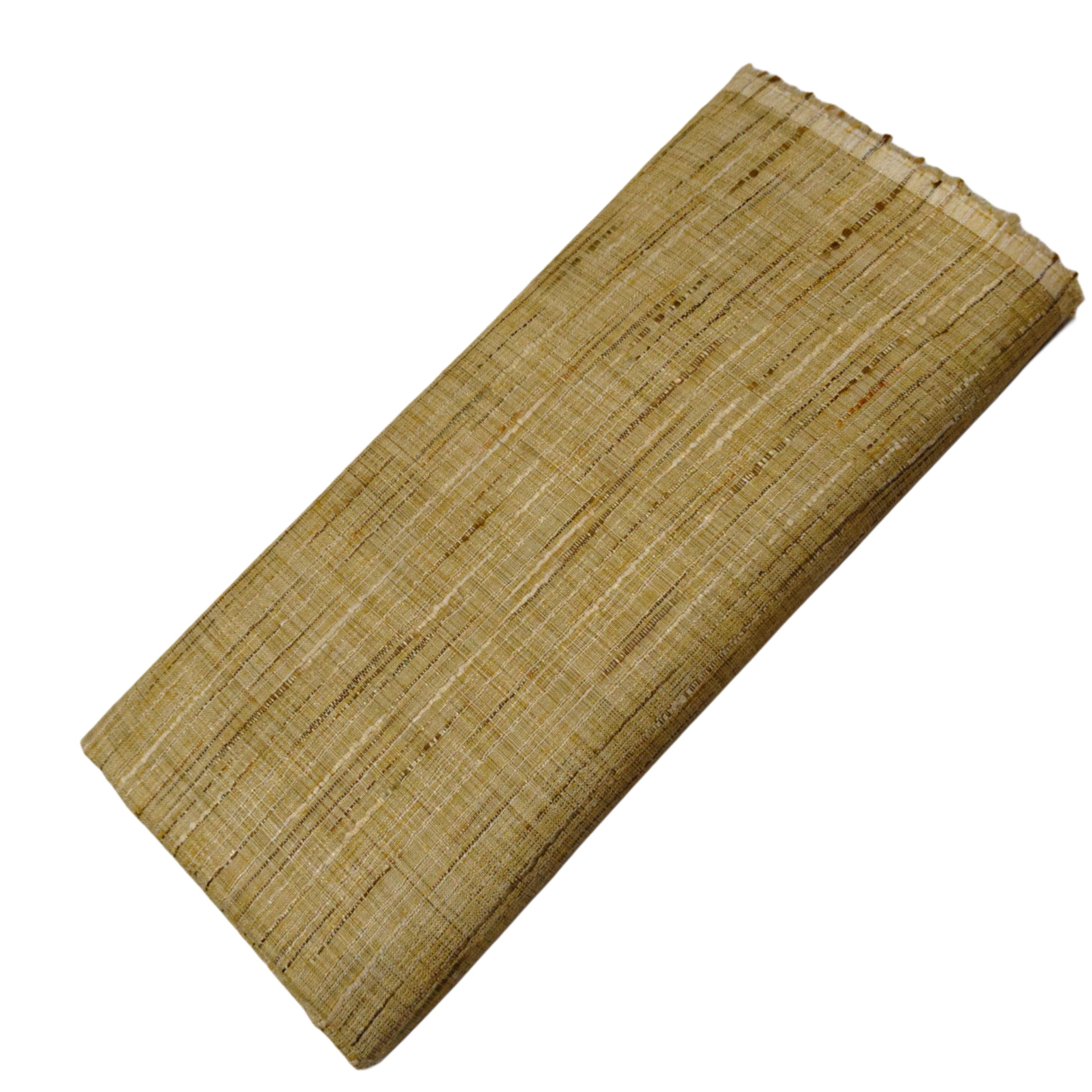 Single Pack of Multicolor (Yellow) Self Design Bhagalpuri Khaadee Khaddar Mataka Fabric for Men’s Shirts/Kurtas – Ideal Formal Dress Material - Size (2.5 * 0.90) M-image-3