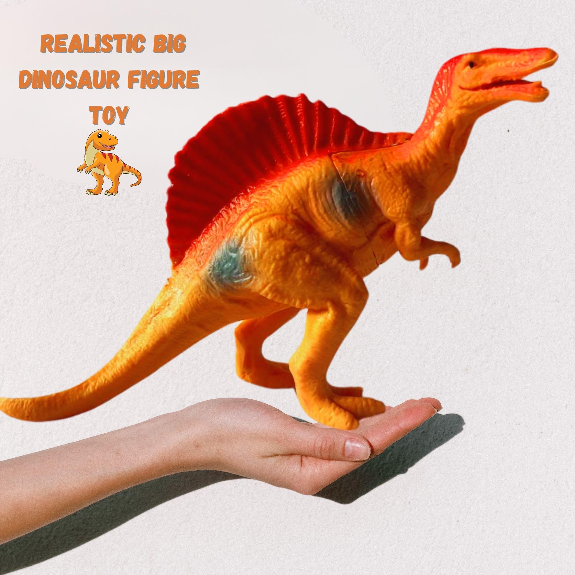 Mallexo Realistic Big Dinosaur Figure Toy Set for Kids 3+ | Set of 6PCs T-rex Dinosaurs Animal Playset Toys for Boys and Girls Dino Animal Action Figurine Decoration Items Birthday Gift for Childrens - Image 2 thumbnail