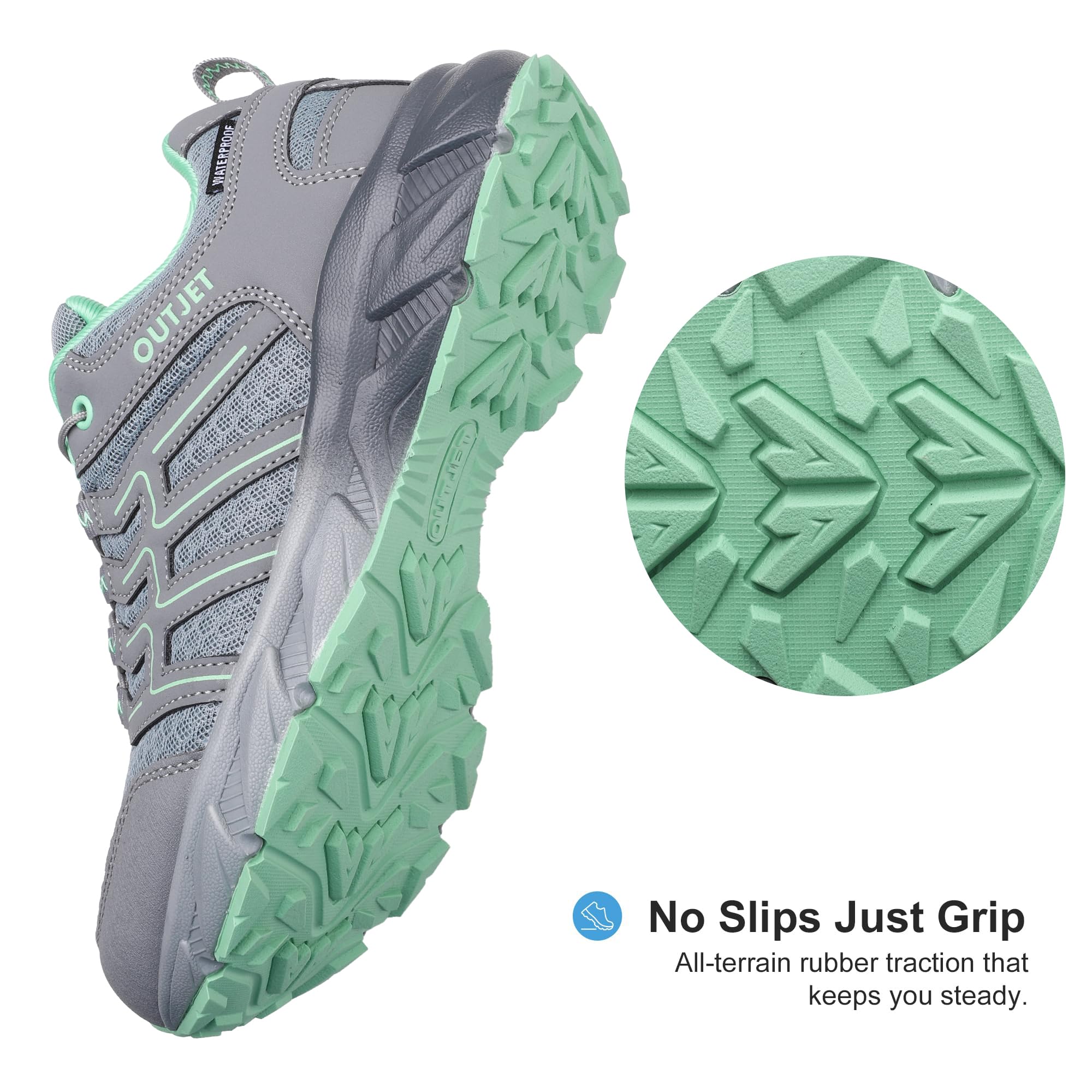 Chaussures de randonnée Femme imperméables Respirantes et légères à laçage Rapide
