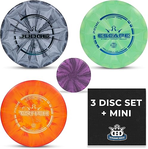 Dynamic Discs - Juego de iniciación para disc golf de cinco discos Prime Burst. Controlador de distancia Trespass. Conductor de paso Maverick.