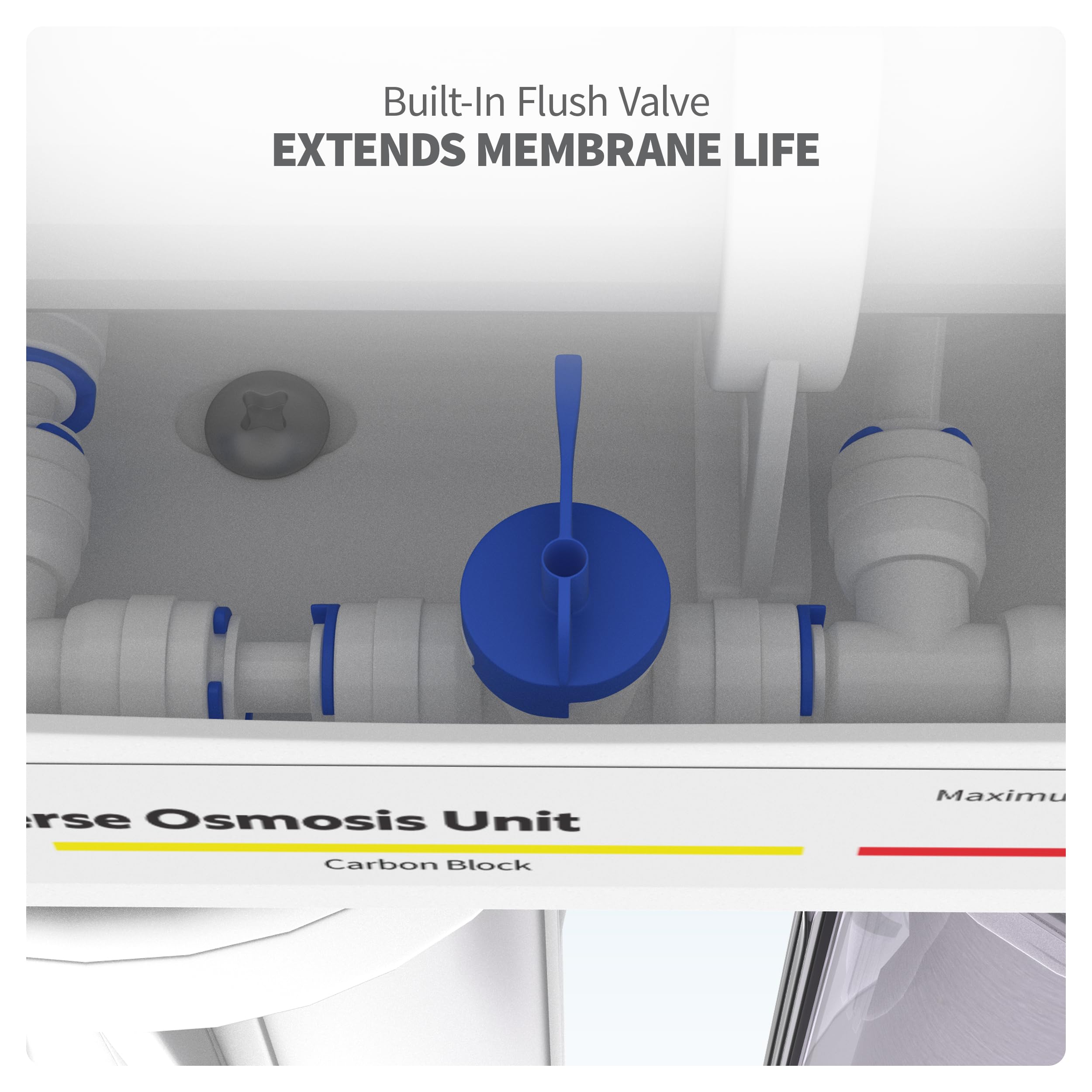Aquatic Life Sistema de filtro de agua de ósmosis inversa hidropónica de 4 etapas, unidad de filtración RO de alta eficiencia, 150 GPD