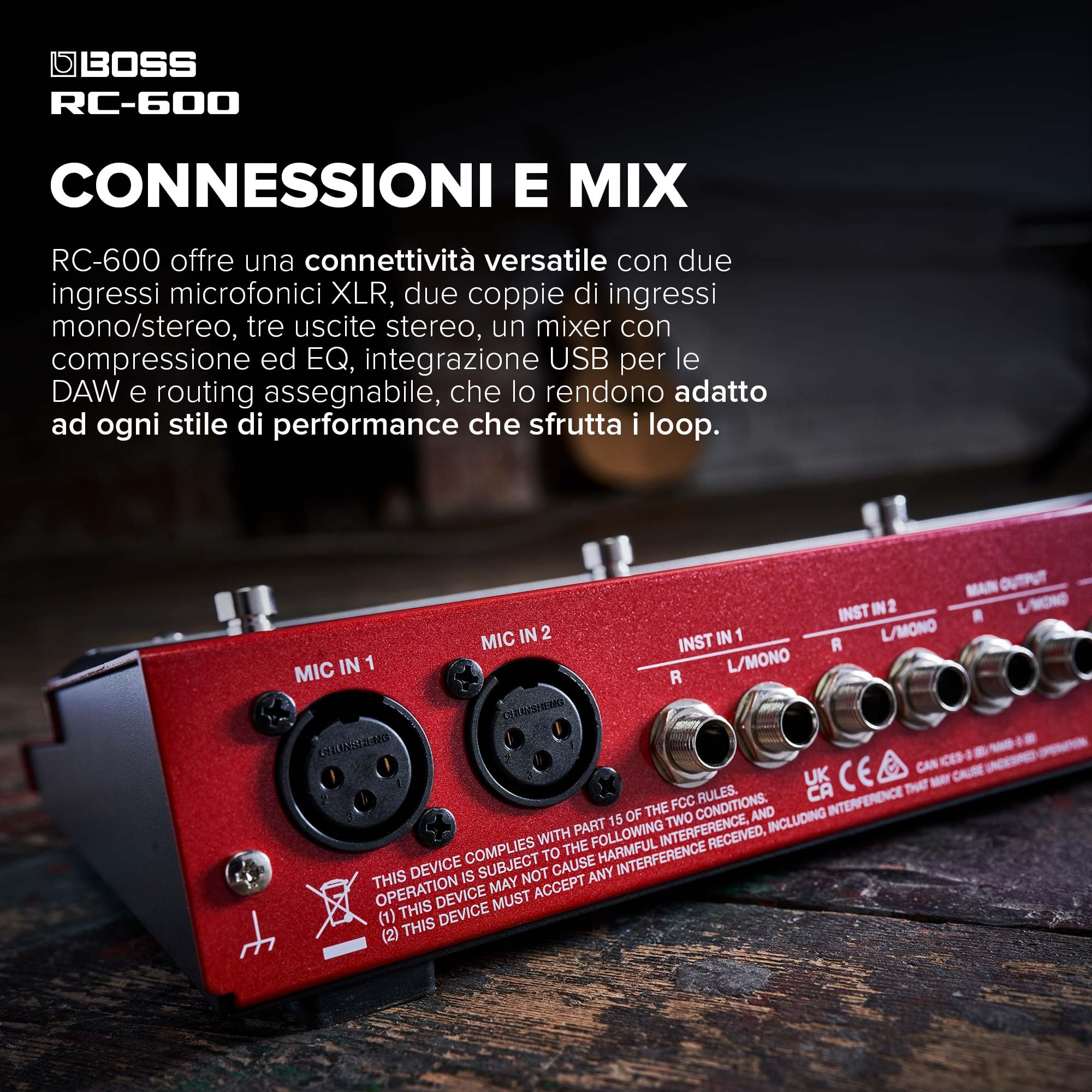 BOSS RC-600 Loop Station da pavimento per gli artisti del looping | Caratteristiche avanzate e funzioni personalizzabili | Qualità sonora di nuova generazione | Vaste opzioni di effetti integrati