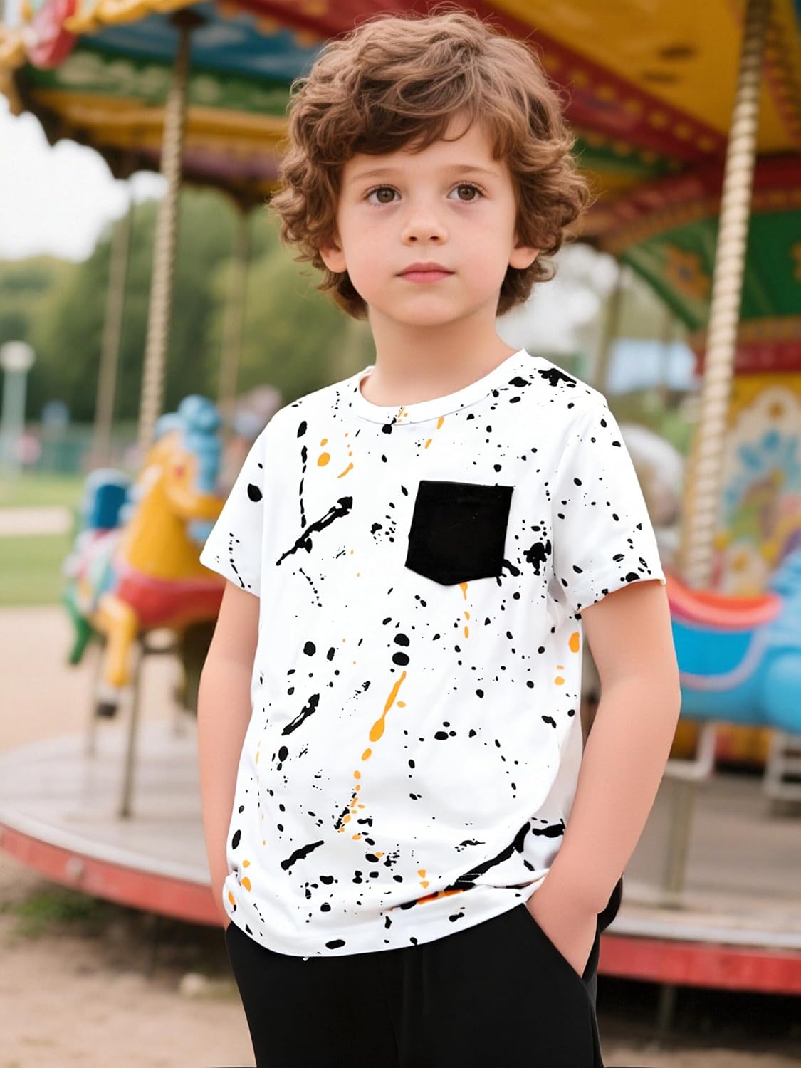 Boys Clothes 2 Piece Size 5-13 Years Short Sleeve T-Shirt & Pants Casual Boys Summer Fall Outfits Set - Image 3