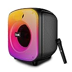 Boat PartyPal 65 Pro, 42W Signature Sound, Wireless Karaoke Mic, 8H Battery,RGB LEDs, TWS, Bass Boost, Multi Port, Bluetooth Speaker, Wireless Speaker, Portable Speaker (Premium Black)