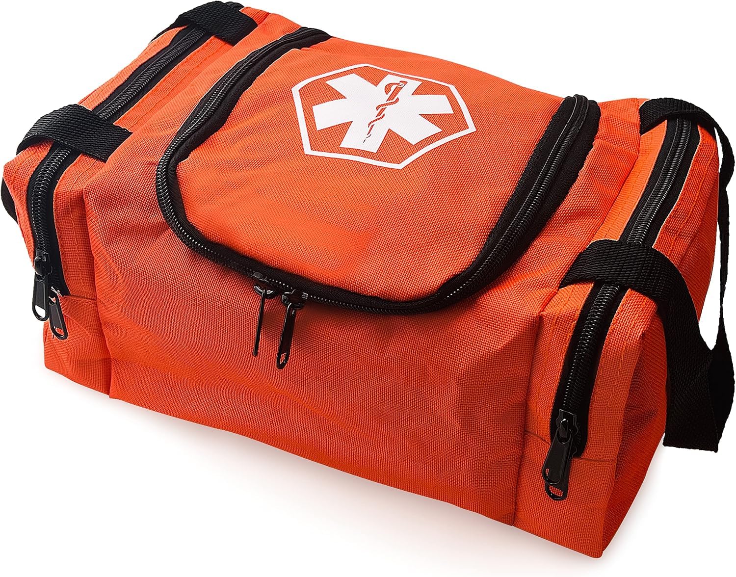 ASA TECHMED First Aid Responder EMS Emergency Medical Trauma Bag EMT, Fire Fighter, Police Officer, Paramedics, Nurse (Orange)