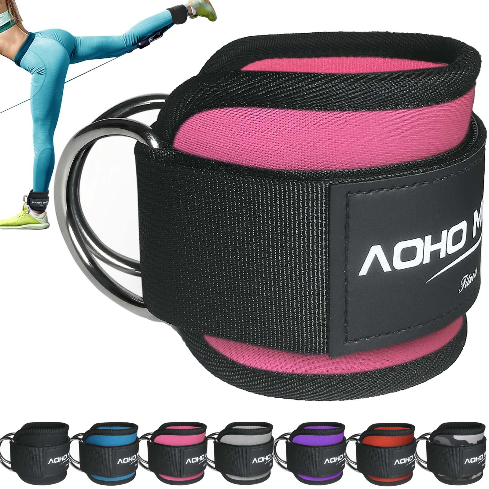 Ankle Strap for Cable Machine Attachments, Gym Accessories for Women and Men, Neoprene Ankle Cuffs for glute Kickback, Leg Workouts ande Booty Hip Abductors Exercise