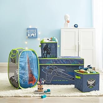 IDEA NUOVA Pixar Lightyear Pop Up Hamper with Durable Carry Handles, 21" H x 13.5" W X 13.5" L