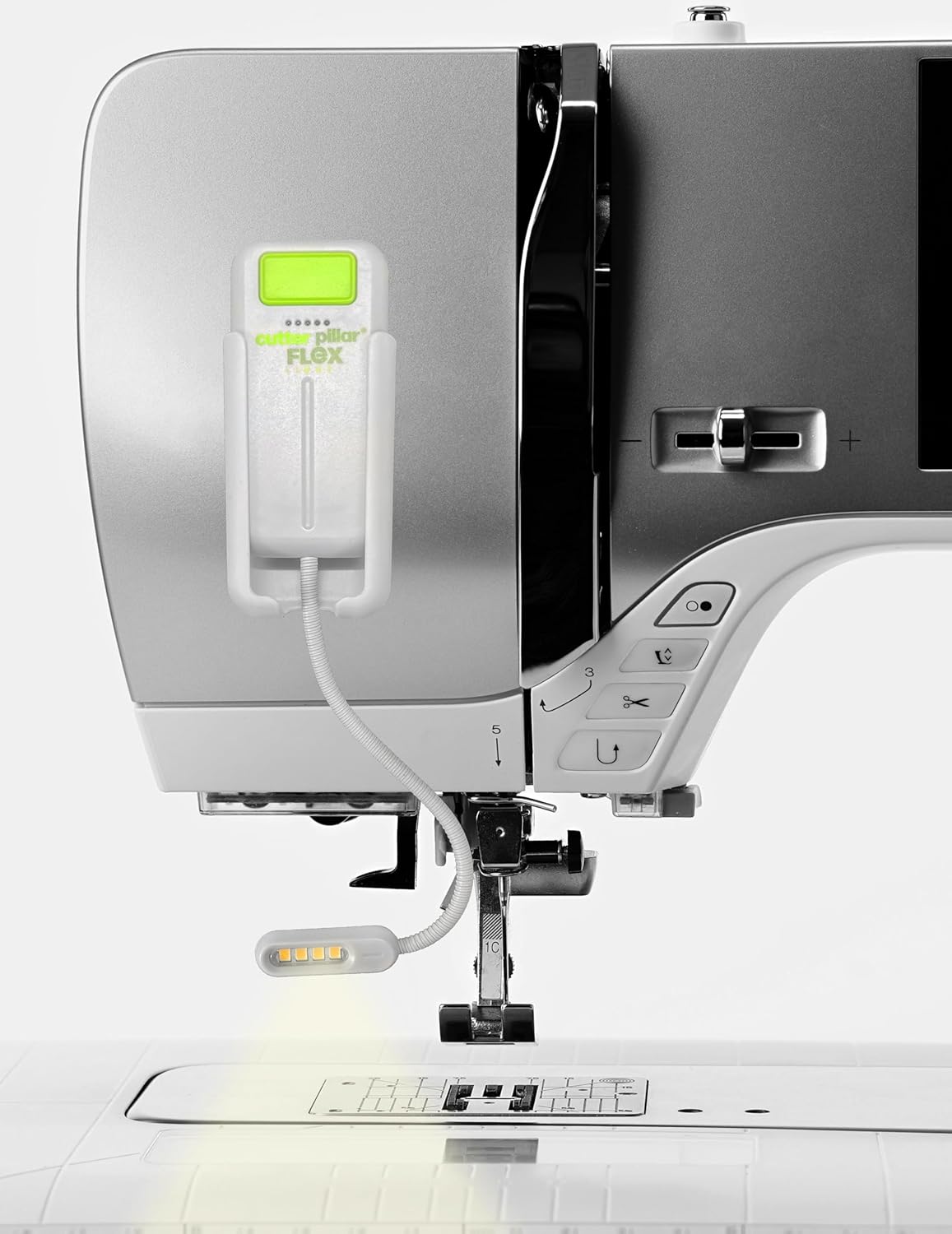 Cutterpillar Flex Light Flexible LED Sewing Machine Light — Craft & Quilting Light with 3 Brightness Levels, USB-C Rechargeable Gooseneck & Magnetic Mount — Ideal for Sewing, Quilting & Craft Tables