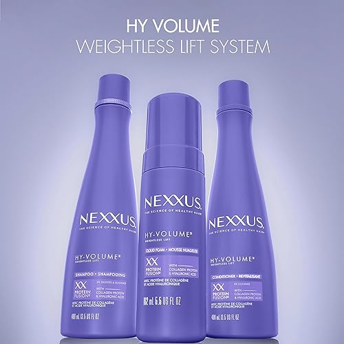 Miniatura 9 de Nexxus Hy-Volume Espuma en Polvo de Levantamiento Sin Peso para Cabello Plano y Liso, 48 Horas de Volumen, ProteinFusion con Colágeno y Ácido