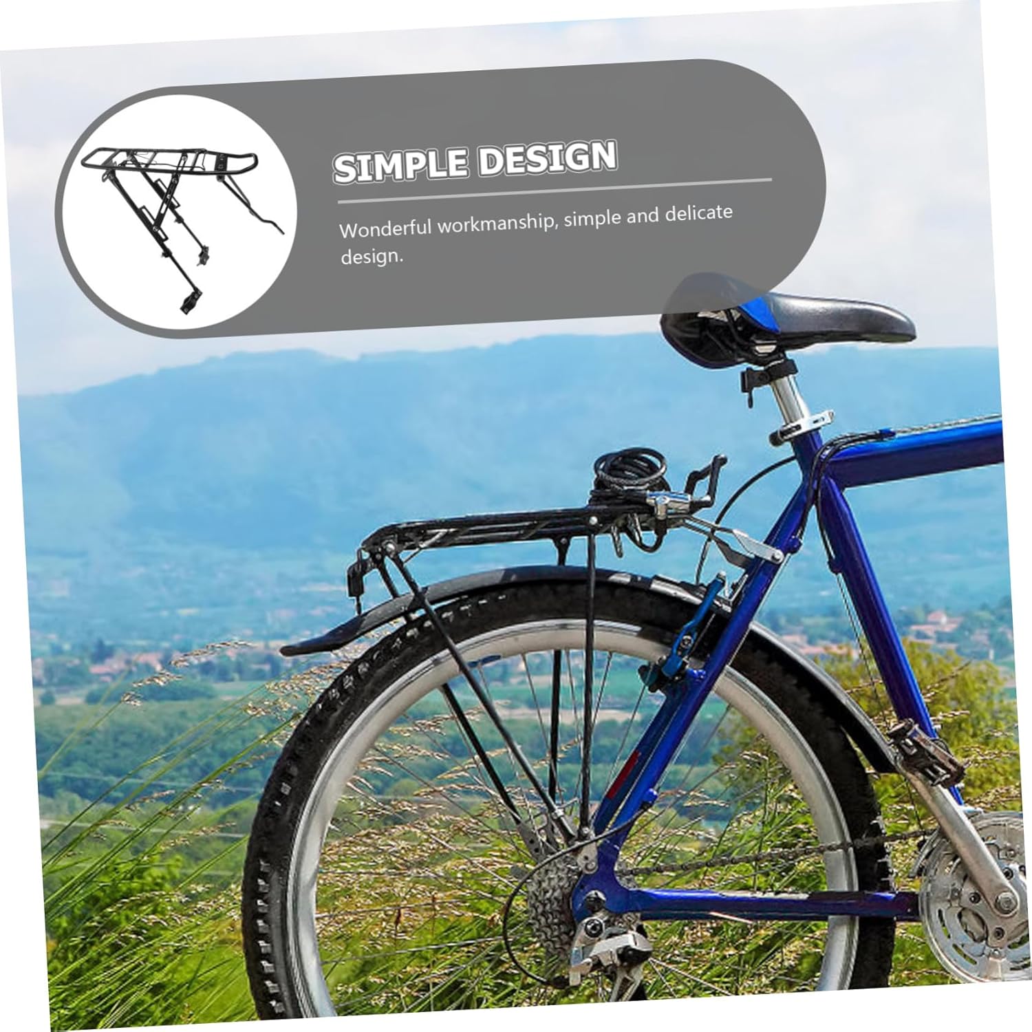 Lightweight Metal Bike Rear Rack Hollow Design for Easy Installation for Cycling with Durable Bike Backseat Supplies