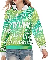 Vista 1 de ITACUSUTOMAS Sudadera con capucha personalizada con nombre para mujer, sudaderas de manga larga