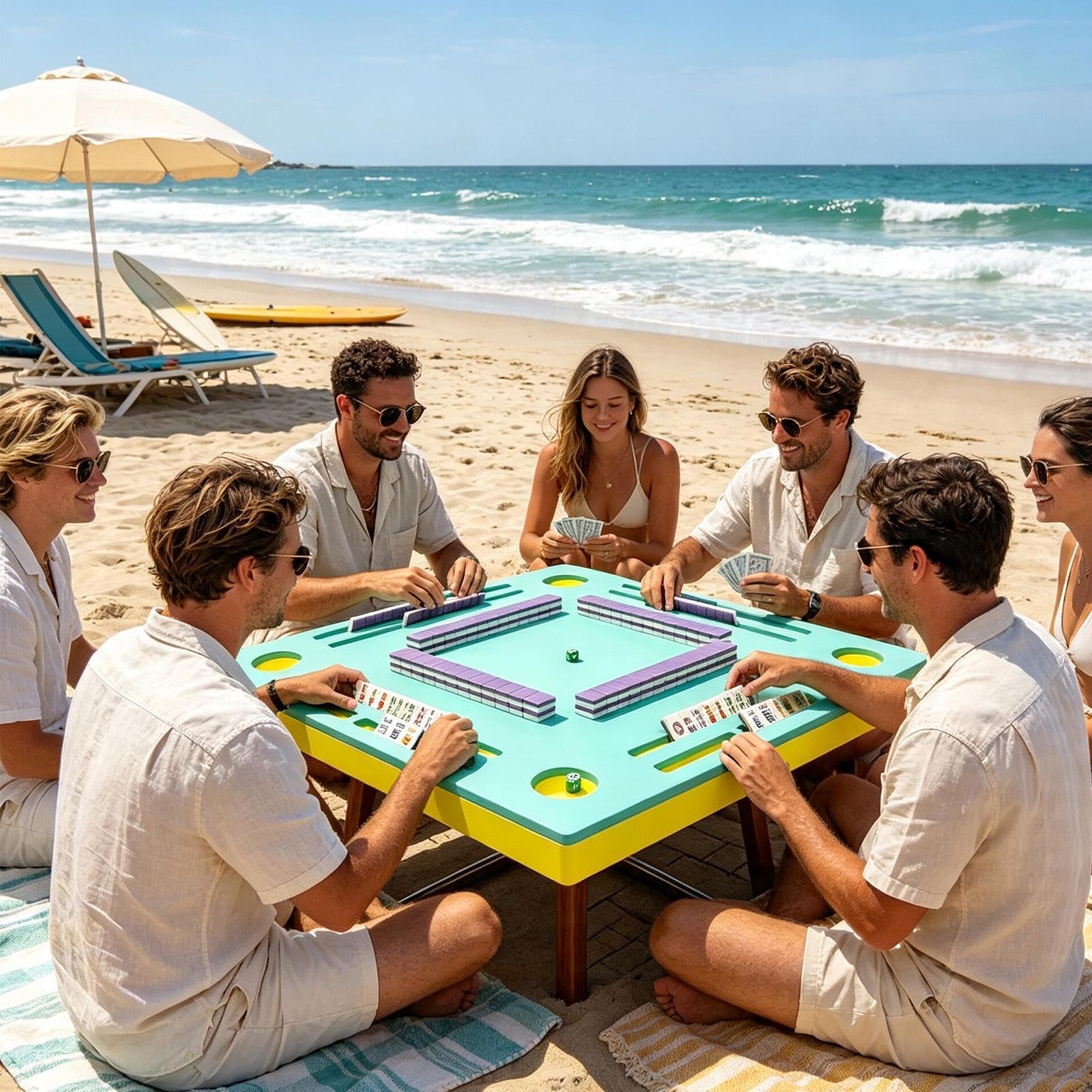 Generisch Pool Mahjong - Kit giocattolo interattivo con carte d'acqua