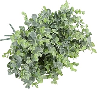 Sponsored Ad - Summer Flower 6 Pcs Eucalyptus Leaves Greenery Artificial Dusty Frosted Stems,Fake Eucalyptus shrubs for Wr...