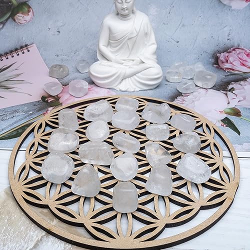 Miniatura 7 de ZAICUS Piedras pulidas de cuarzo transparente de 1 libra, cristales pulidos curativos, piedras naturales, Feng Shui, equilibrio de chakras, buena