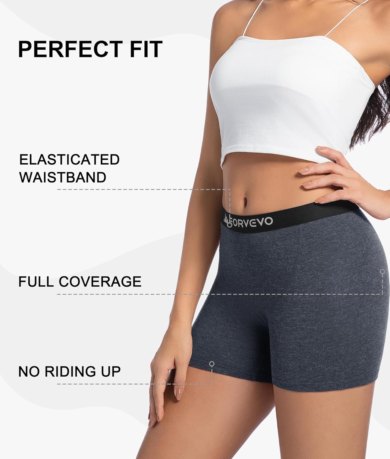 Merino Wool Boxer Briefs for Women 2 pack,Breathable Womens Boyshorts Underwear,Dry Panties for Ladie - Image 5