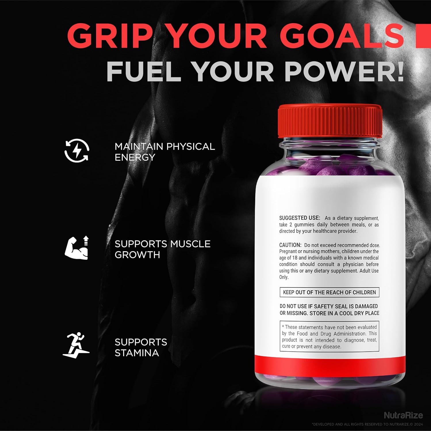 NutraRize (3 Pack) Alpha Surge for Men, Official Alpha Surge Male Performance Gummies, All Natural Formula to Support Overall Health, Premium AlphaSurge Gomitas Reviews (180 Gummies)