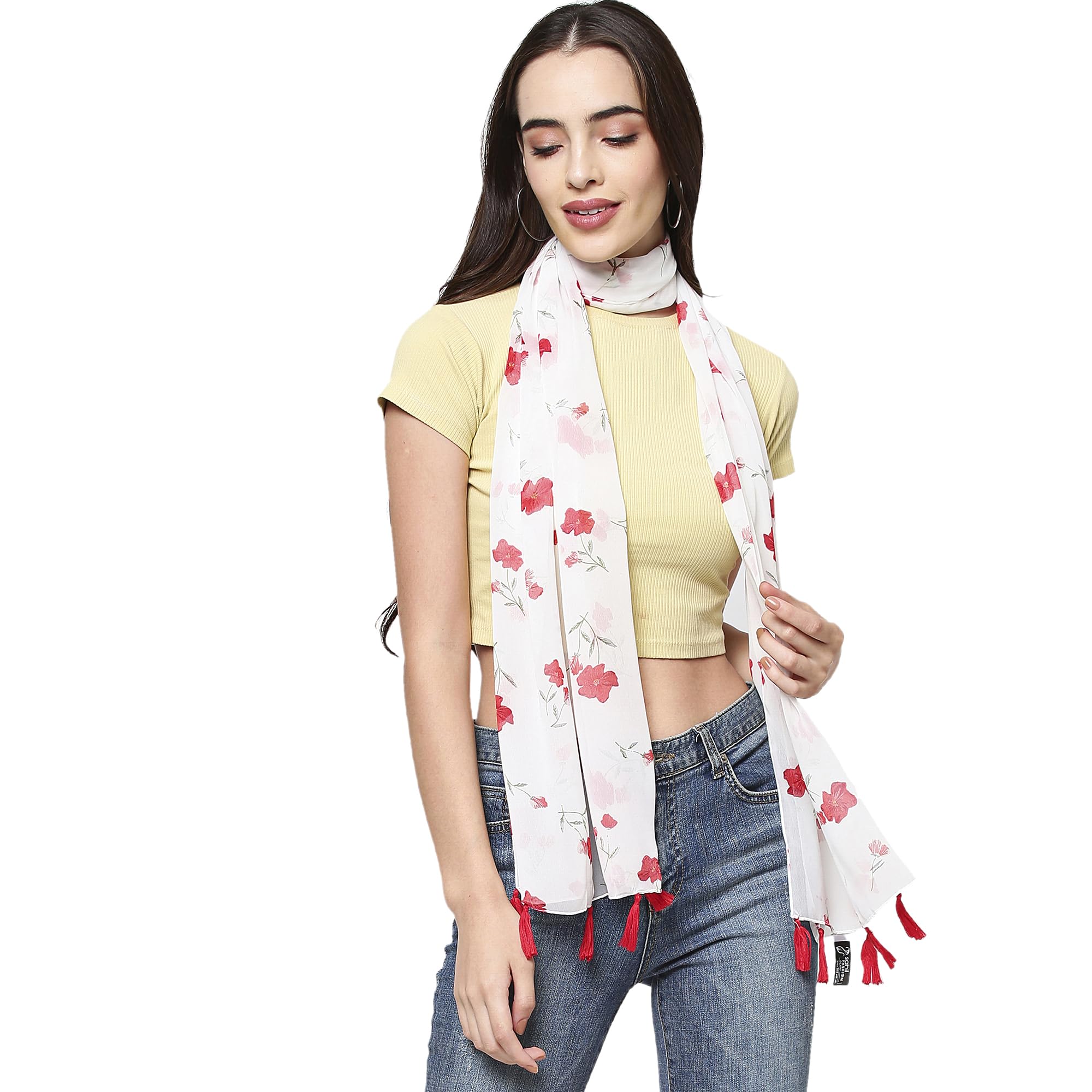 SAHIL SCARF Premium Multicolor Fancy Scarf Lightweight & Comfortable for All Seasons (22x72inch) 170 - Image 2 thumbnail