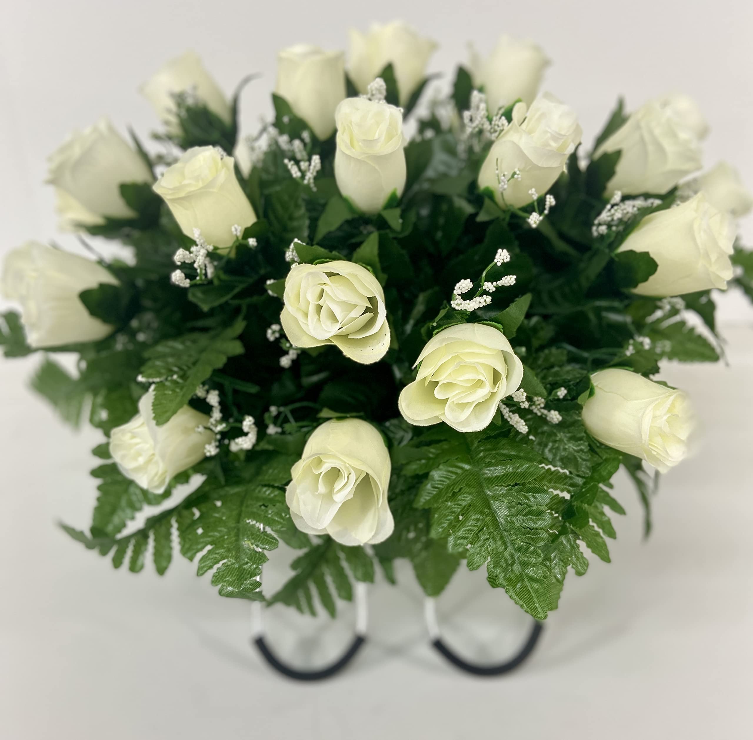Buy Small Cream Antique White Rose Spring Cemetery Flowers for