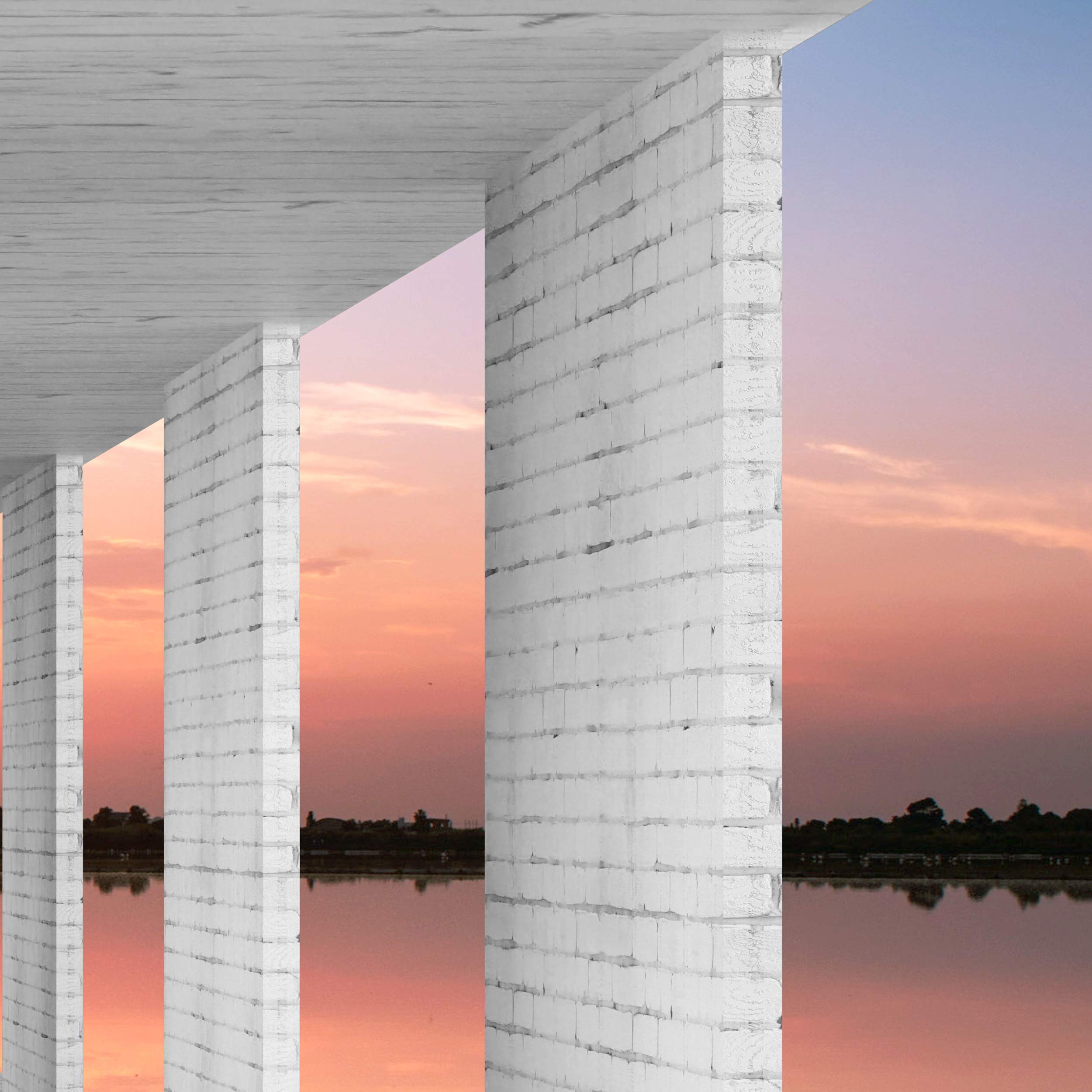 decomonkey Fotomural autoadhesivo Paisaje Efecto 3D Naturaleza 196x140 cm