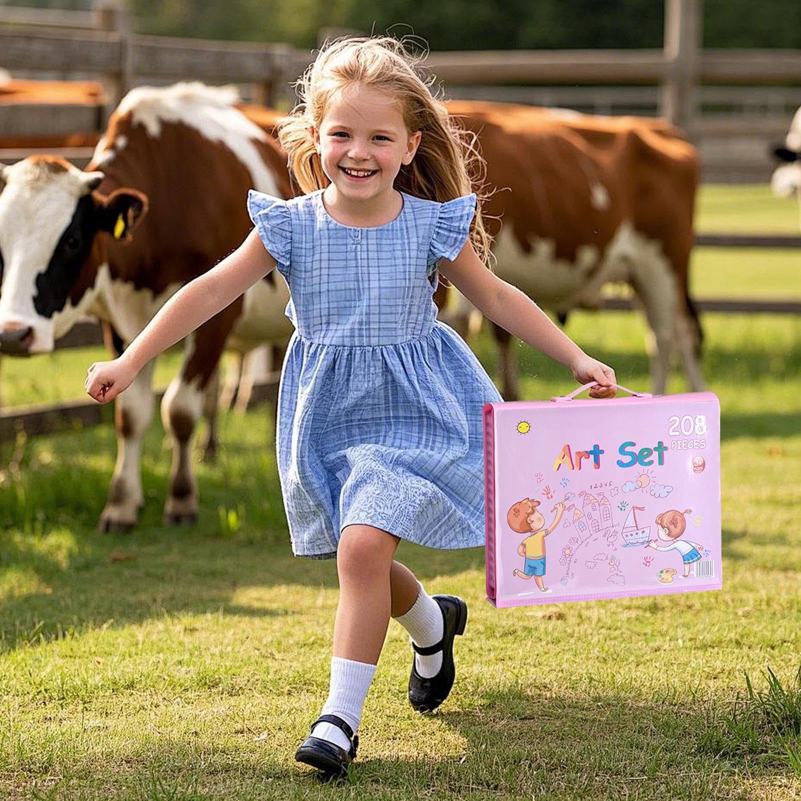 Wachsmalstifte für Kinder 208-teiliges Tragbares Malzubehör