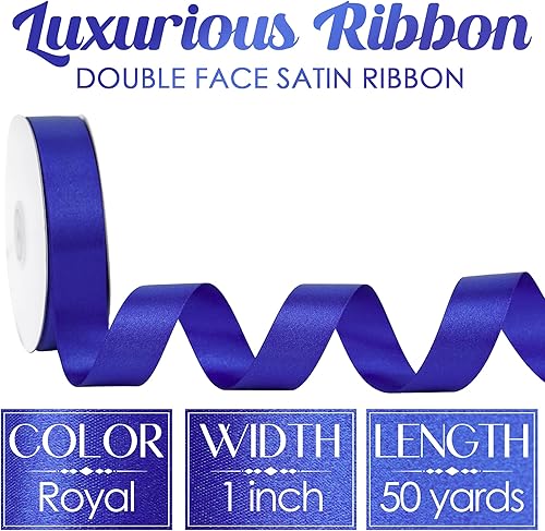 Vista 588 de MEEDEE Orange Satin Ribbon - 1.5 inch Double Faced Satin Ribbon, 50 Yards - Neon Tangerine - For Christmas, Thanksgiving, Halloween, Weddings