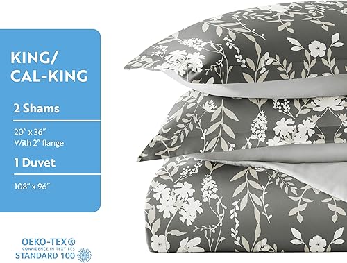 Miniatura 5 de Linen Market - Juego de funda de edredón tamaño King (negro) - Experimenta la comodidad de un hotel con suavidad sin igual, estampados exquisitos y